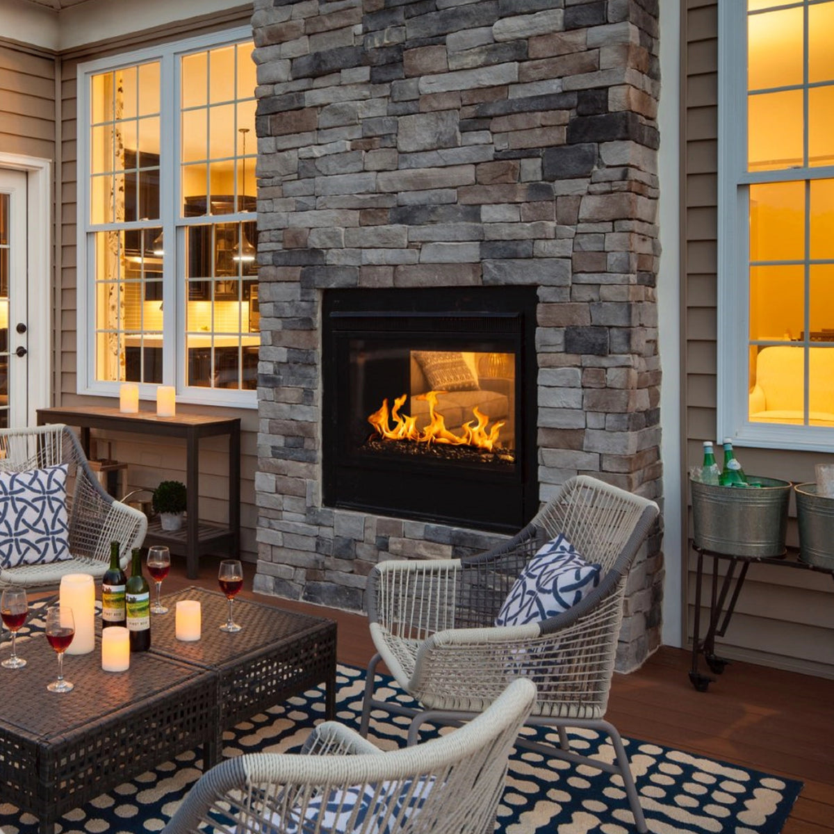 Outdoor Fireplace Details Cal Flame 48 Inch Outdoor Fireplace