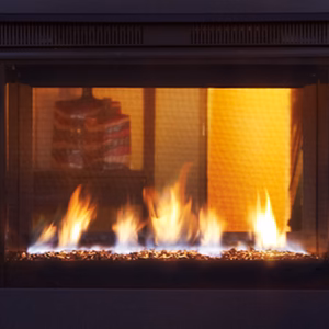 Outdoor Lifestyles Twilight Modern Double Sided Gas Fireplace