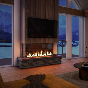 Stellar Enlight Bay Three Sided Gas Fireplace