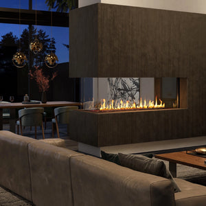 Stellar Enlight Pier Three Sided Gas Fireplace