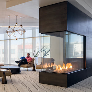 Stellar Enlight Pier Three Sided Gas Fireplace