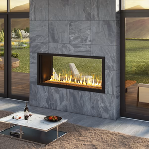 Stellar Transcend Indoor-Outdoor Double Sided Gas Fireplace