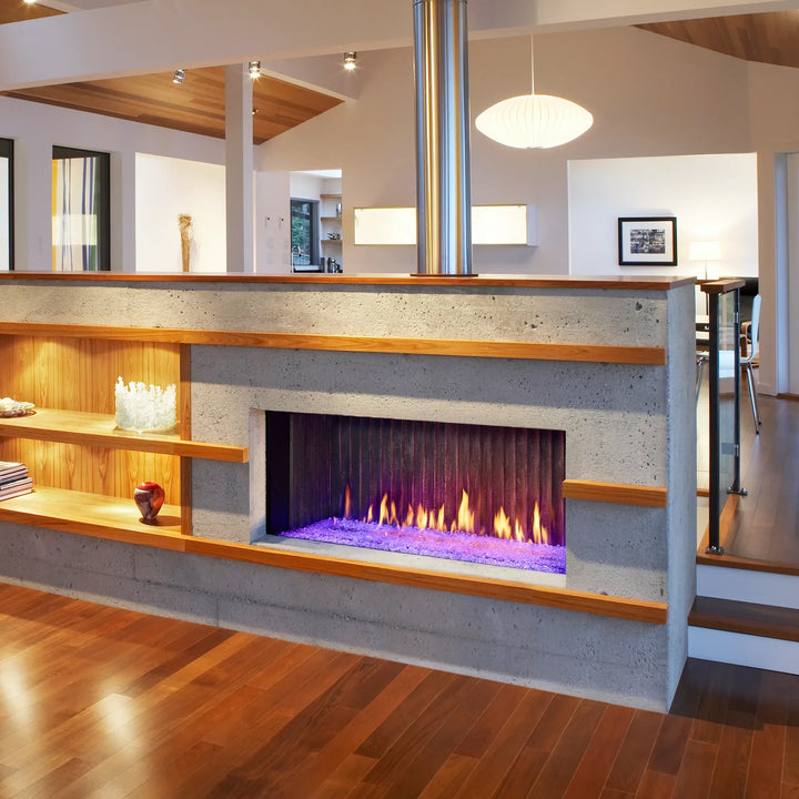 gas fireplace in home