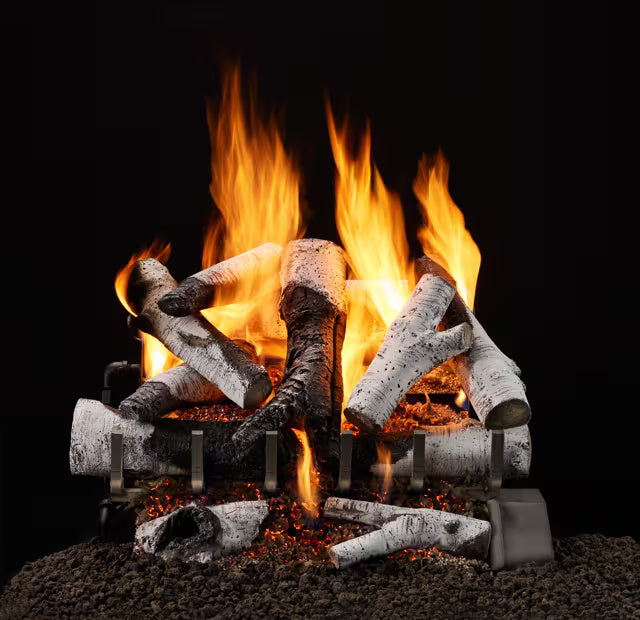 Heat &amp; Glo Outdoor Grand Birch Gas Log Set