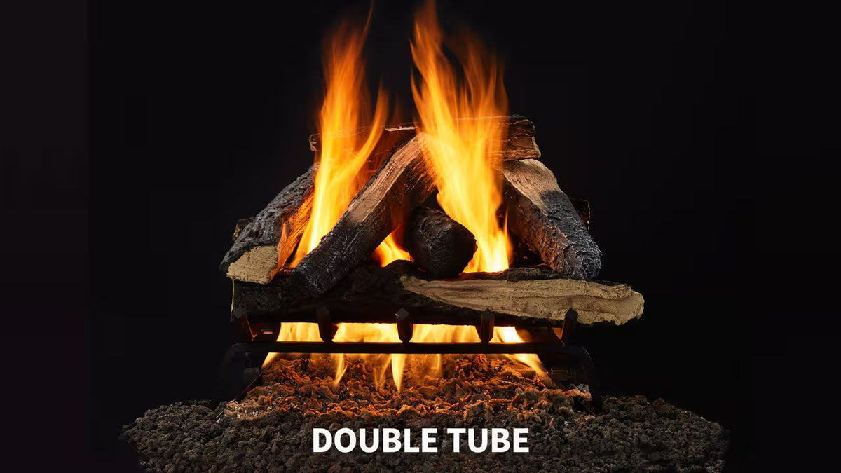 Heat &amp; Glo Kindled Stack Gas Log Set