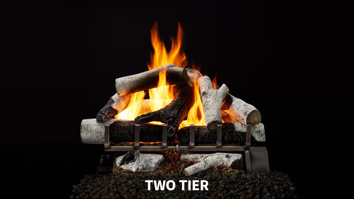 Heat &amp; Glo Grand Birch Gas Log Set