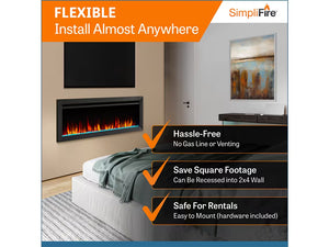 SimpleFire Allusion Slim Electric Fireplace