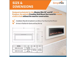 SimpleFire Allusion Slim Electric Fireplace