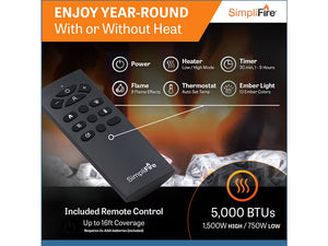 SimpleFire Allusion Slim Electric Fireplace