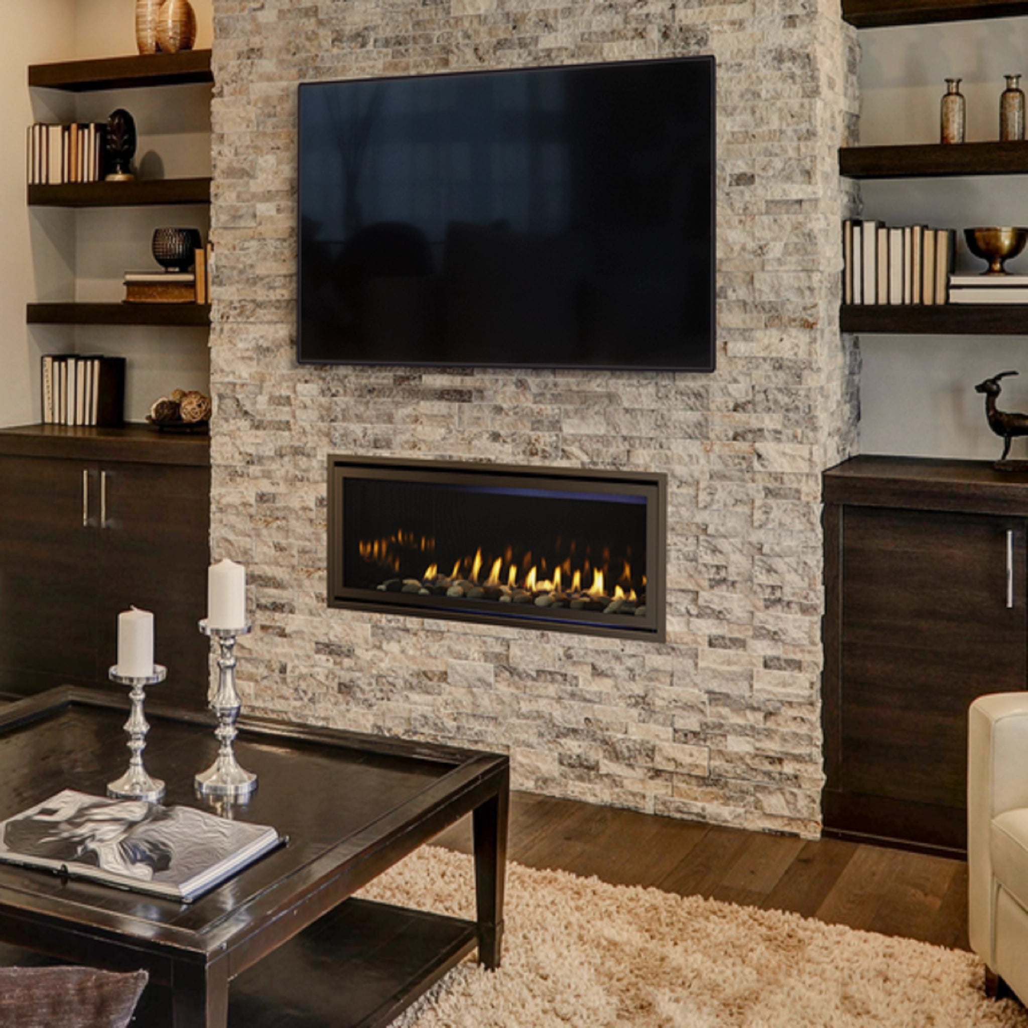 Outdoor Fireplace Television Design