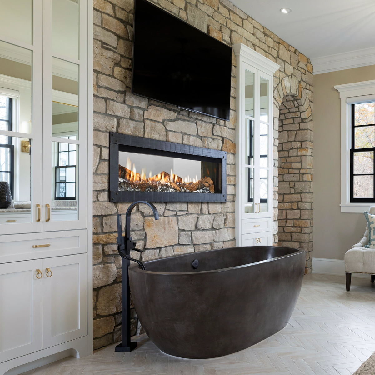 Heat & Glo Mezzo Double Sided Gas Fireplace