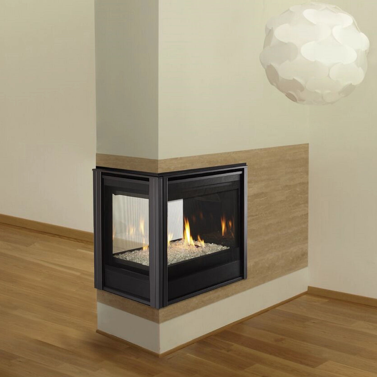 Hearth &amp; Home Technologies Three Sided Pier Gas Fireplace