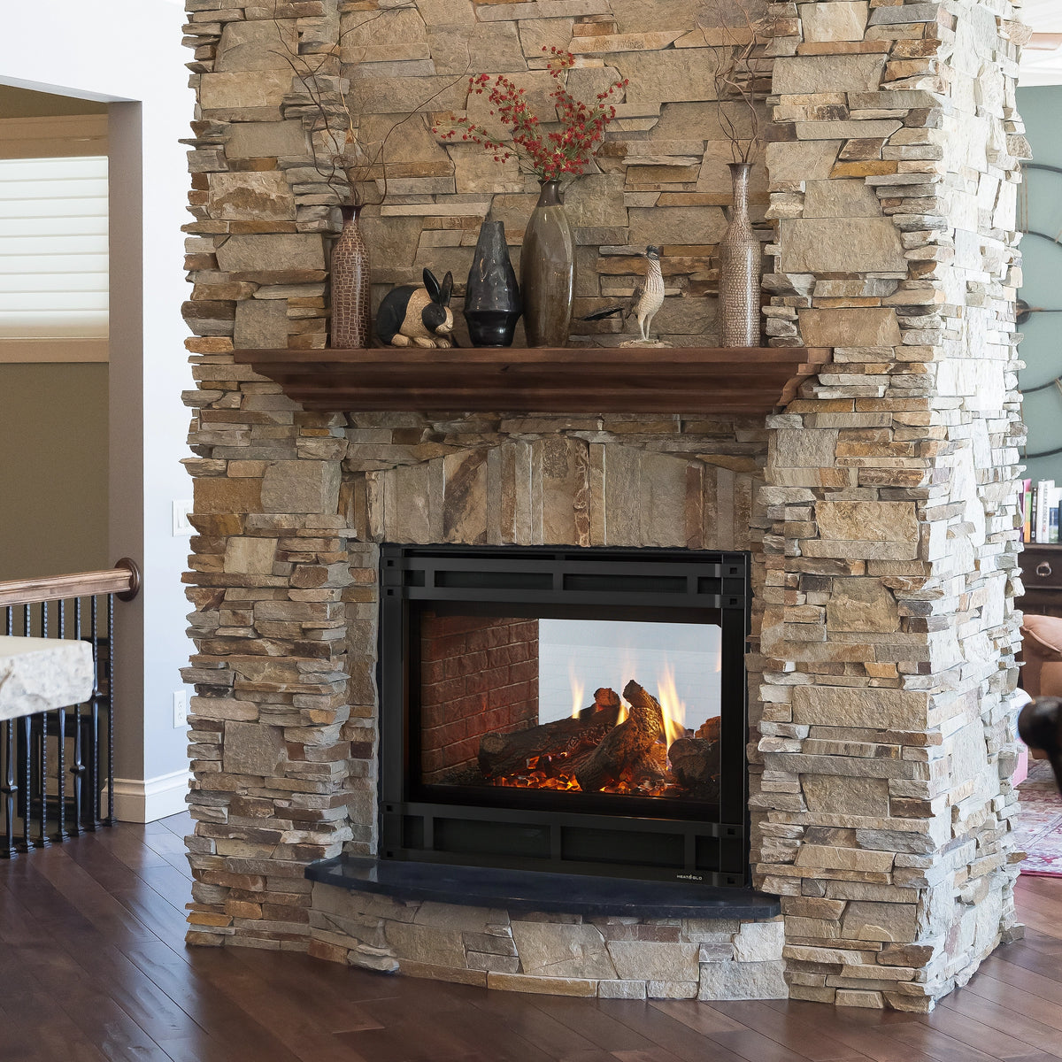 Hearth &amp; Home Technologies Double Sided Gas Fireplace