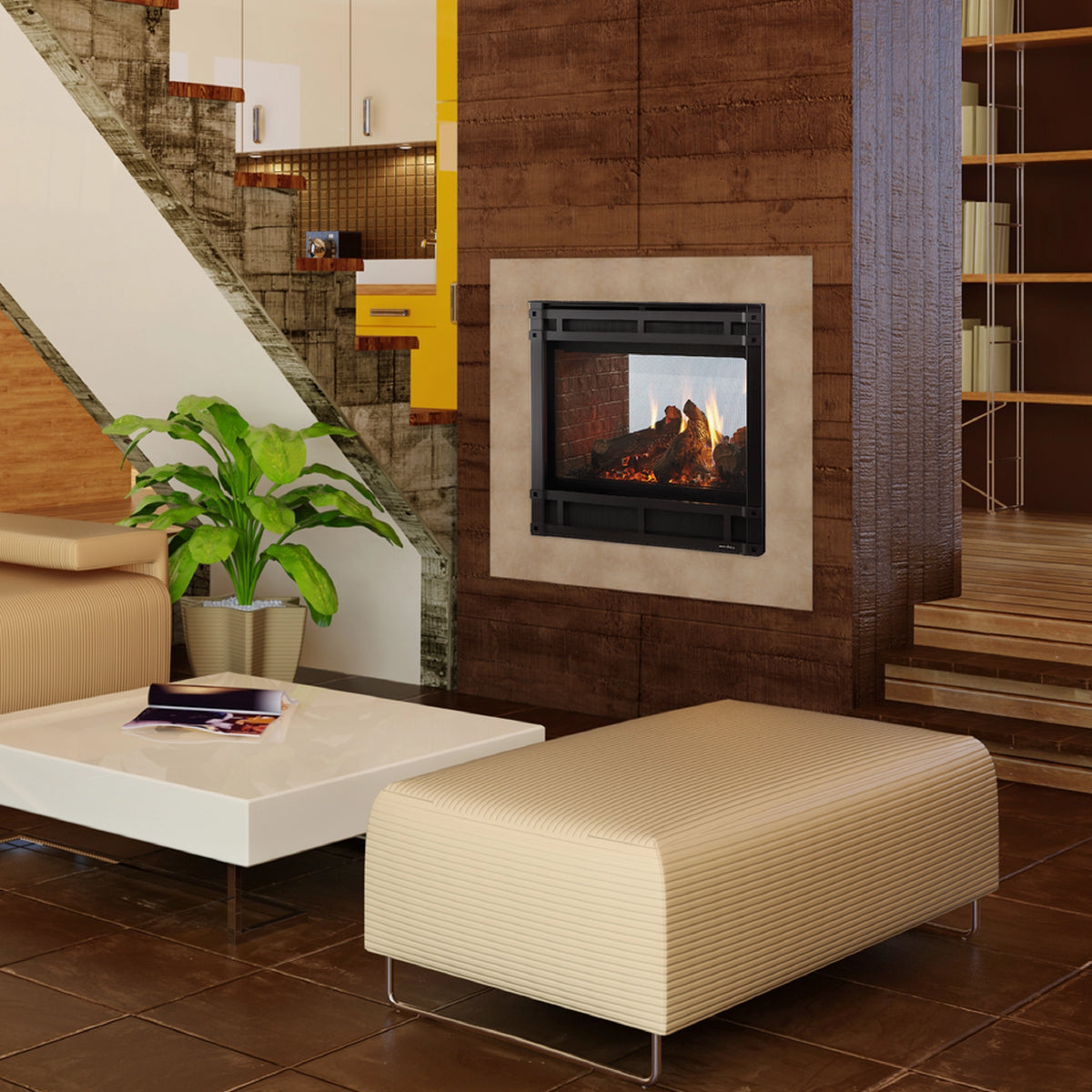 Hearth &amp; Home Technologies Double Sided Gas Fireplace