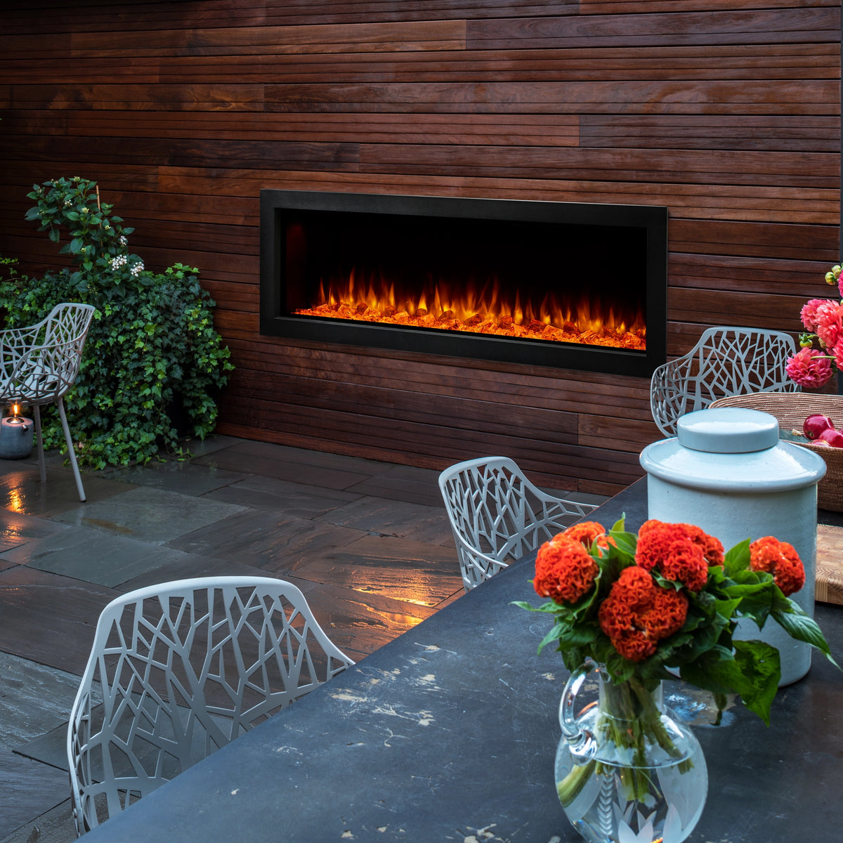 SimpliFire Forum Outdoor Electric Fireplace