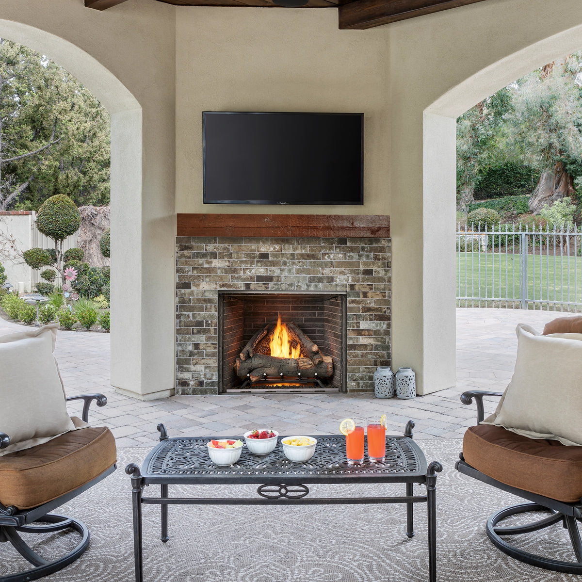 Outdoor Lifestyles Courtyard Gas Fireplace
