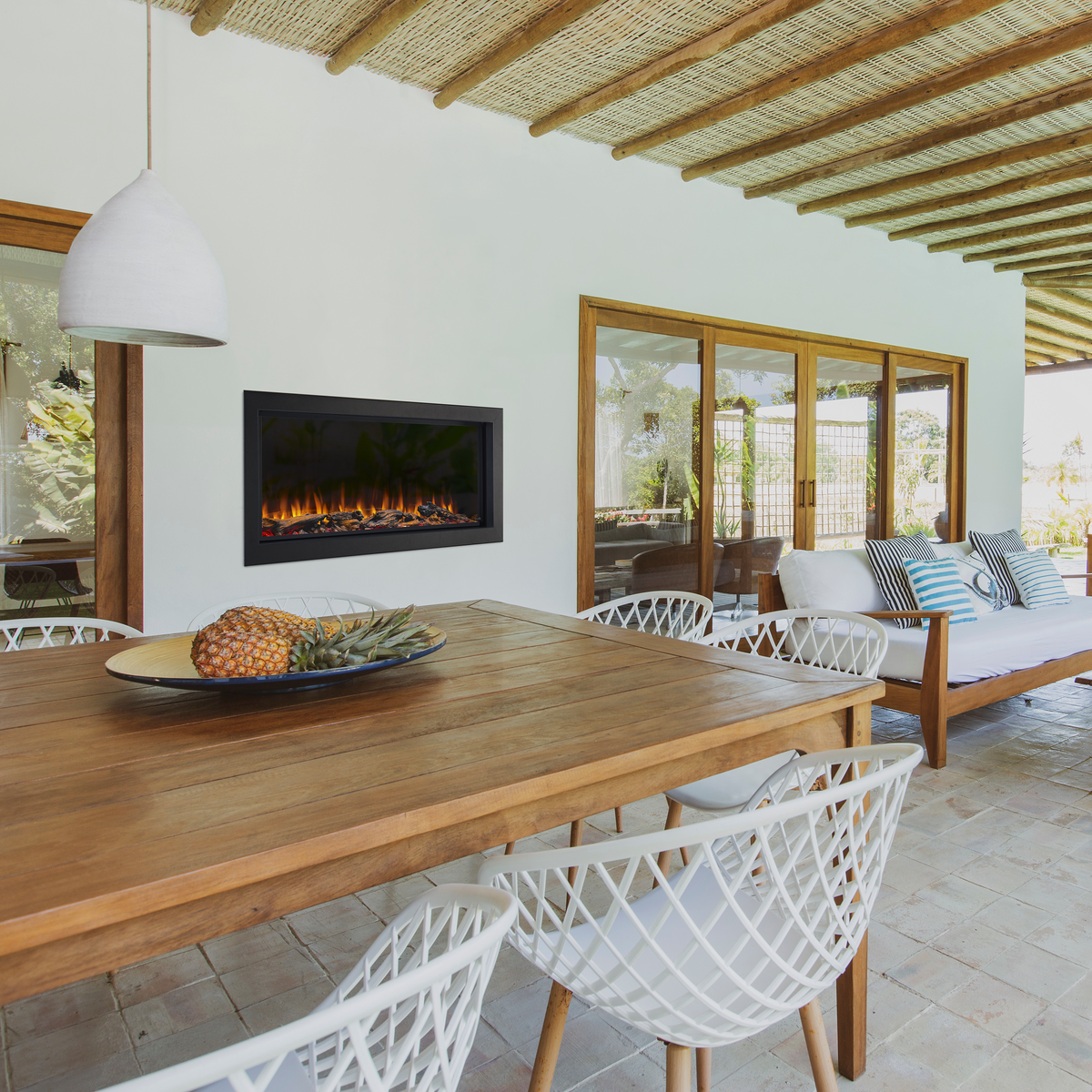 SimpliFire Forum Outdoor Electric Fireplace