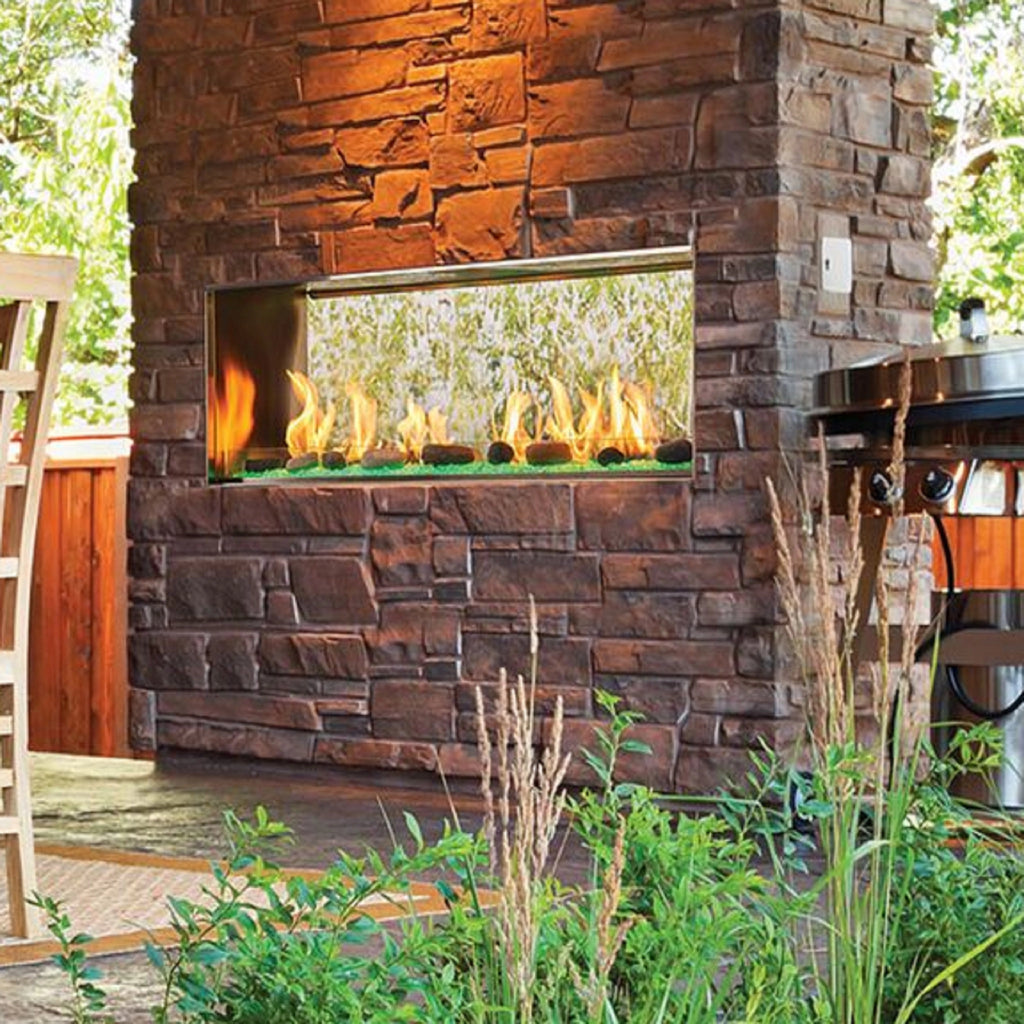 Outdoor Lifestyles Lanai Double Sided Gas Fireplace - Fireside