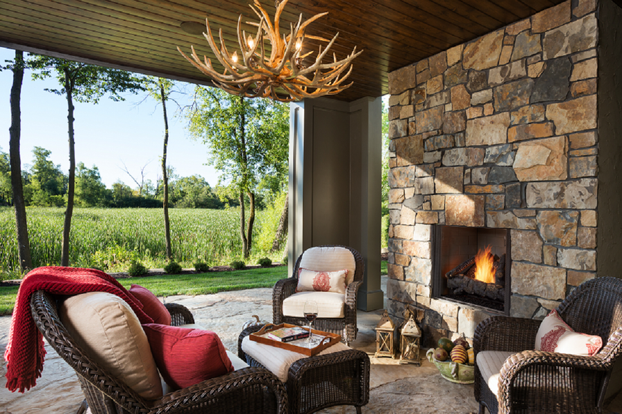 Outdoor Courtyard Gas Fireplace