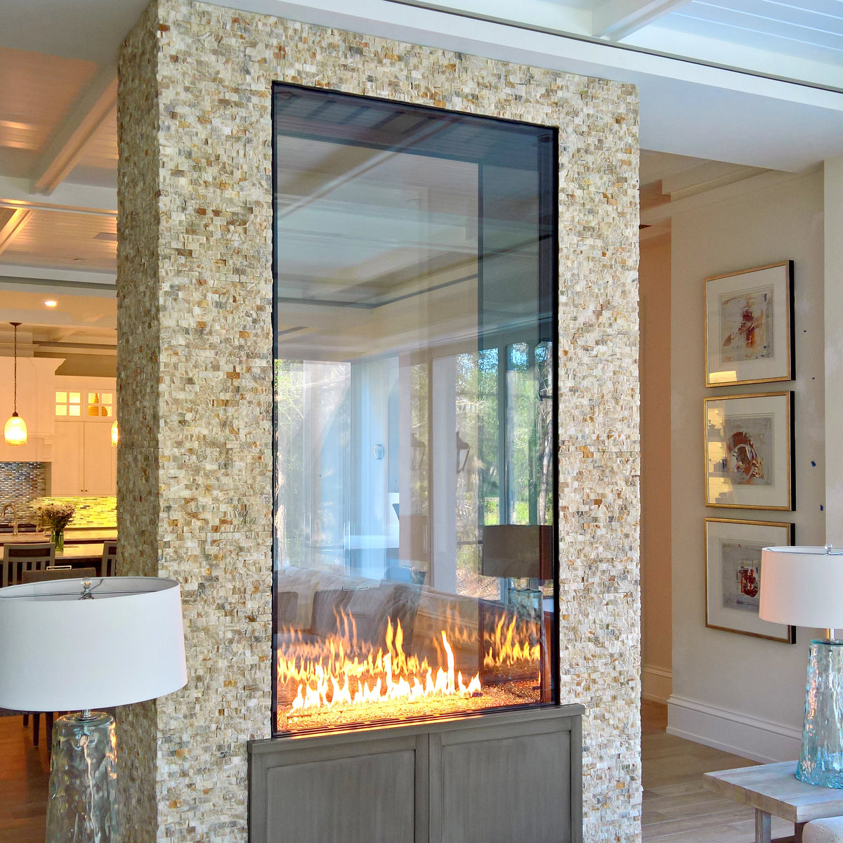 Stellar Enlight Double Sided Gas Fireplace