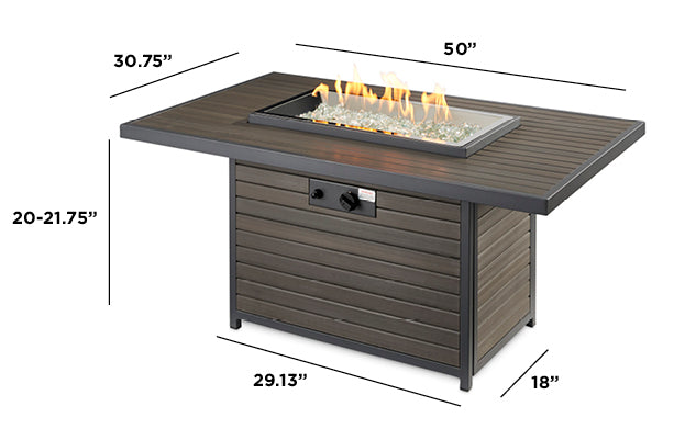 Outdoor GreatRoom Brooks Fire Pit Table