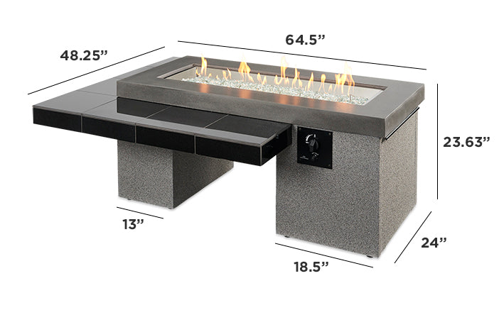 Outdoor GreatRoom Uptown Gas Fire Pit Table