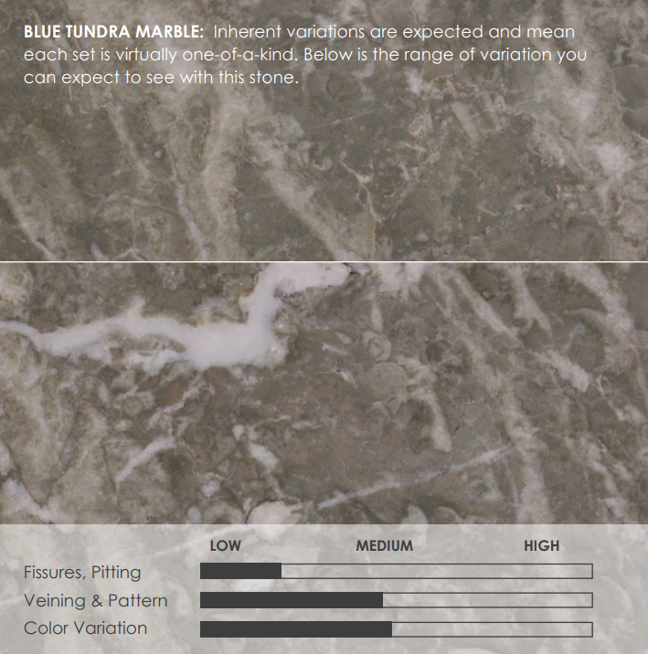 Fireside Finishings Blue Tundra Marble