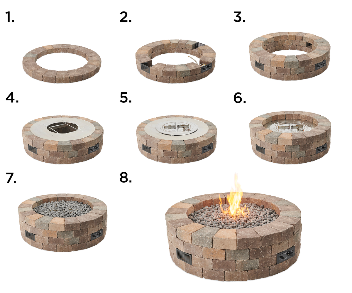 Outdoor GreatRoom Bronson Round Fire Pit Kit