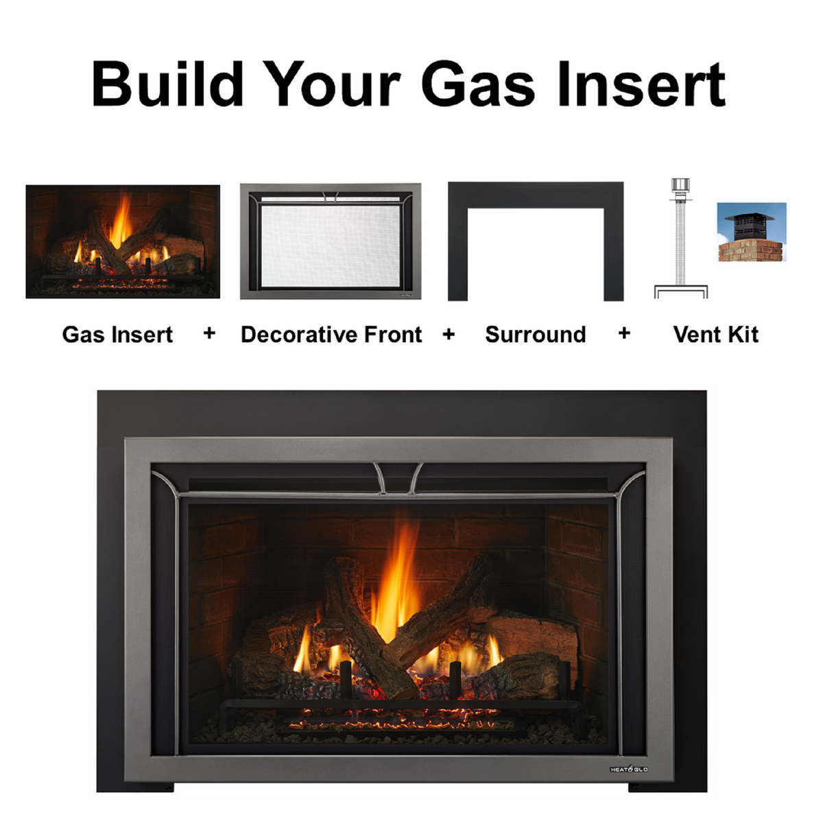 Heat &amp; Glo Escape Gas Insert